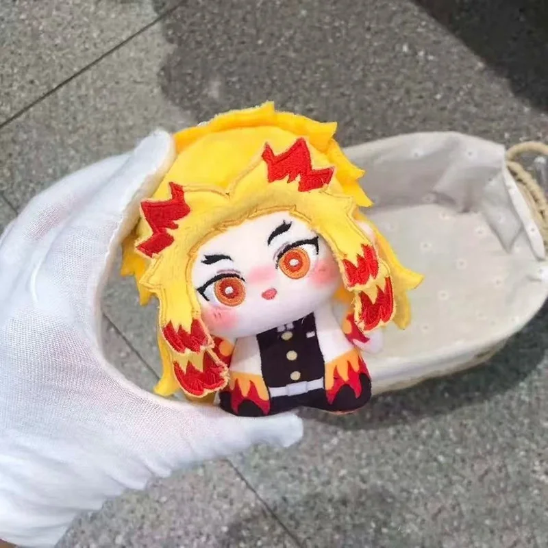 

New In Stock Stuffed 10cm Anime Demon Slayer Rengoku Kyoujurou Plush Doll Cos Backpack Pendant Toys Gifts