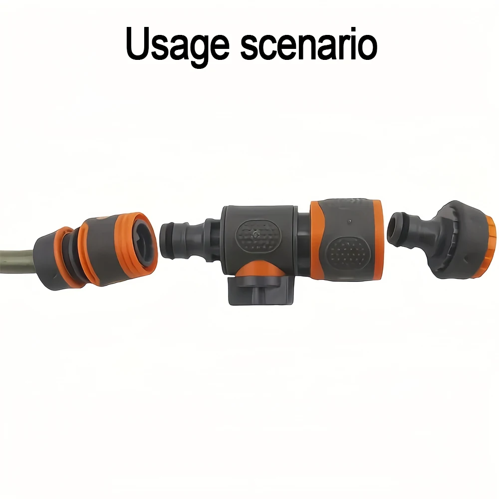 محول خرطوم الحديقة سريع التوصيل مع صمام كروي يناسب 1/2 بوصة، 3/8 بوصة، و3/4 بوصة، موصلات خرطوم سريعة لغسيل الحديقة/الحديقة/السيارات