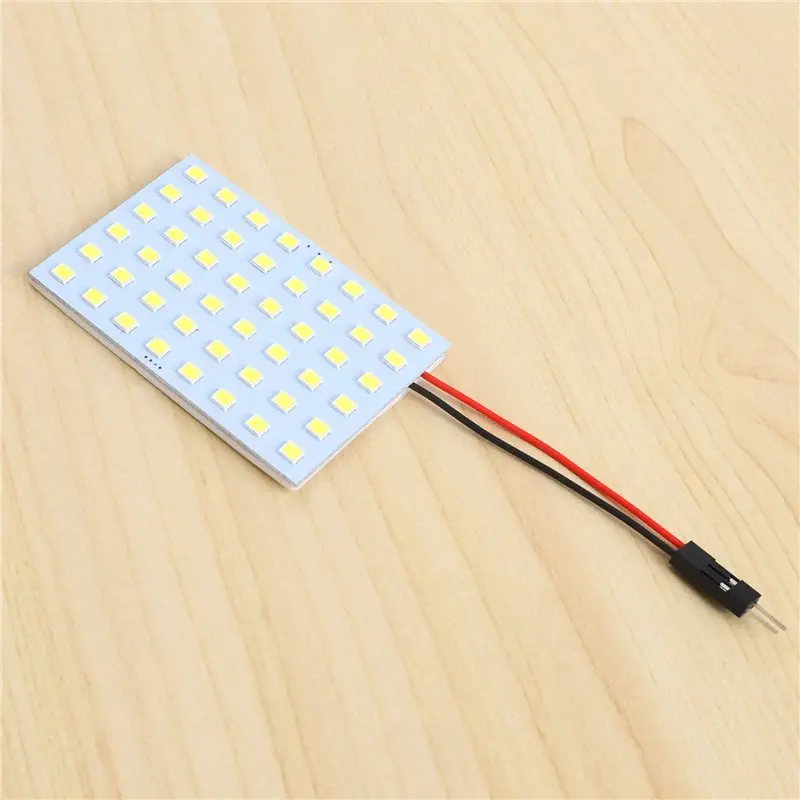 AC88-8X White 1210 SMD 48 LED Car Interior Dome Light Panel W T10 BA9S Festoon