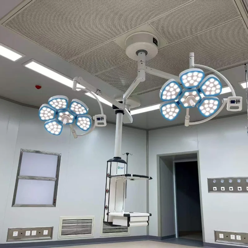 

160,000 Lux High Brightness LED Operating Light Double Head Petal Surgical Shadowless Lamp