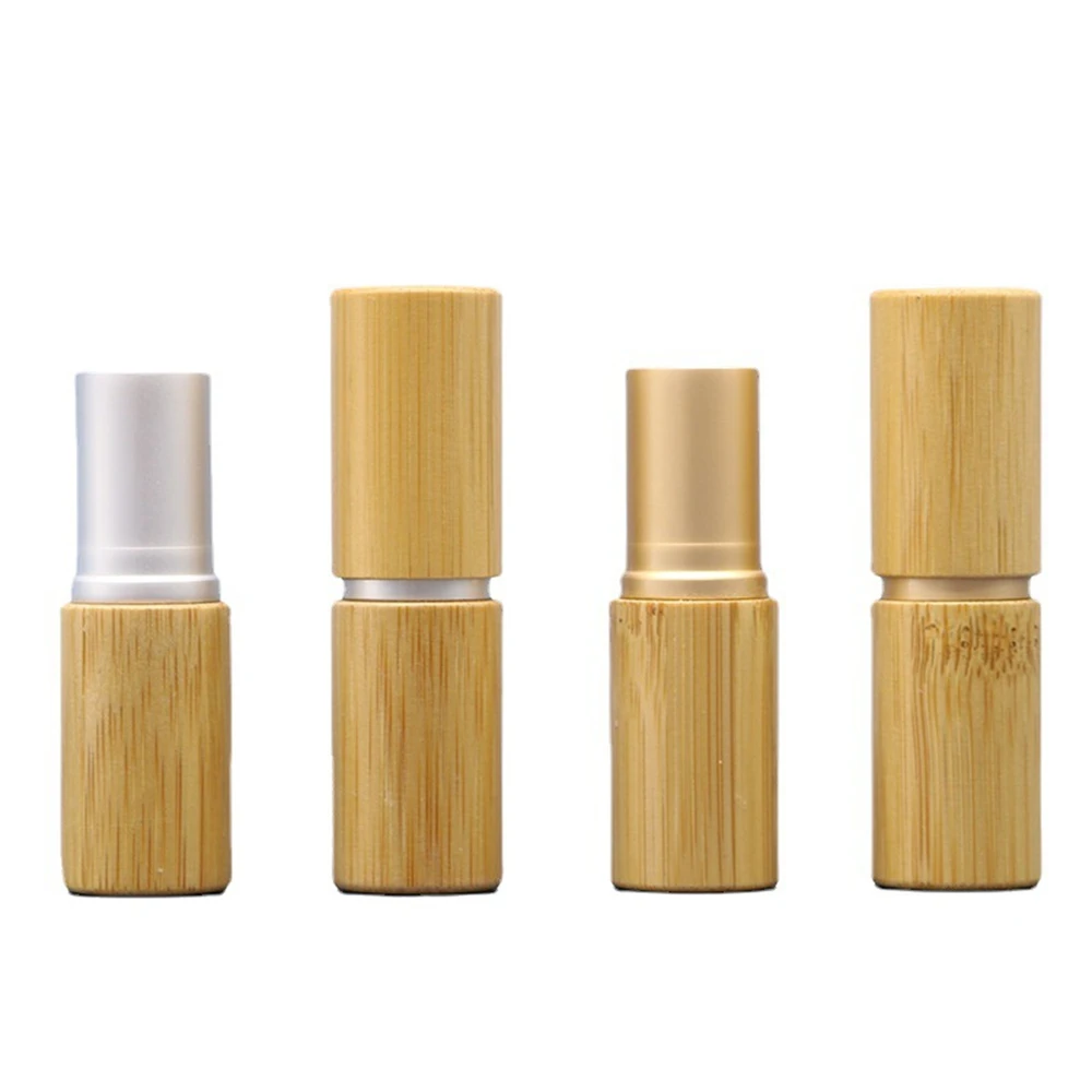 5g Empty Lipstick Tube Wooden Bamboo Lip Stick Containers Empty Lip Balm Tube for DIY Makeup Travel Perfume