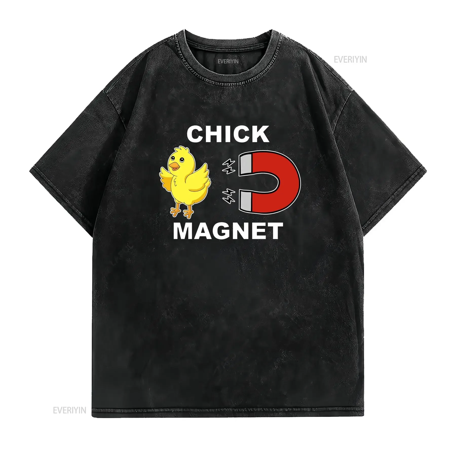 Chick Magnet Funny T shirt Humour Baseball Top 3149 vintage Washed Unisex Casual Versatile Comfortable homme graphic Stretched