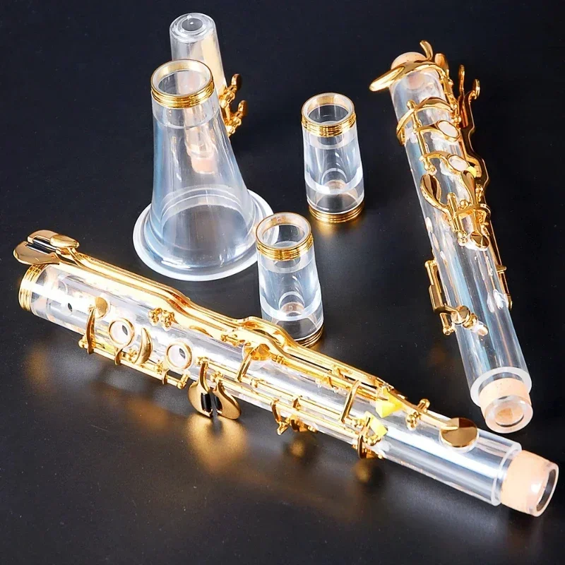 Hot SalesProfessional Grade Examination Performance: Transparent Gold-plated Clarinet Turkish System In G Tone