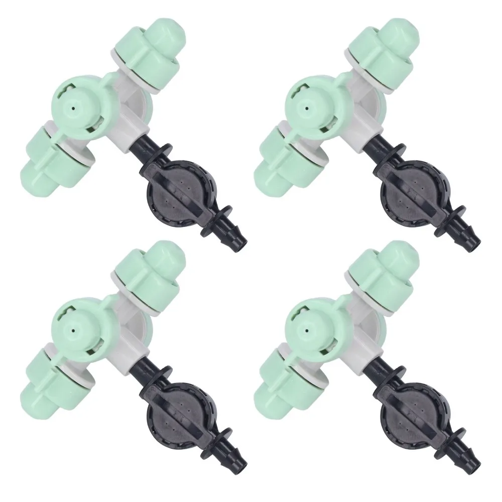 10 Set Durable Plastic Misting Nozzle Fits 4/7mm Hose Quick Connect Drip Sprinkler Head Mist Irrigation Head Lawn Care