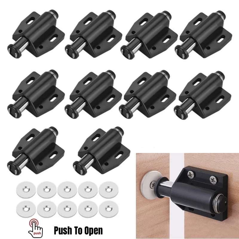 5/10pcs Strong Magnetic Pressure Push To Open Touch Latch Cabinet Door Rebound Single Touch Magnet For Home Hardware Accessories