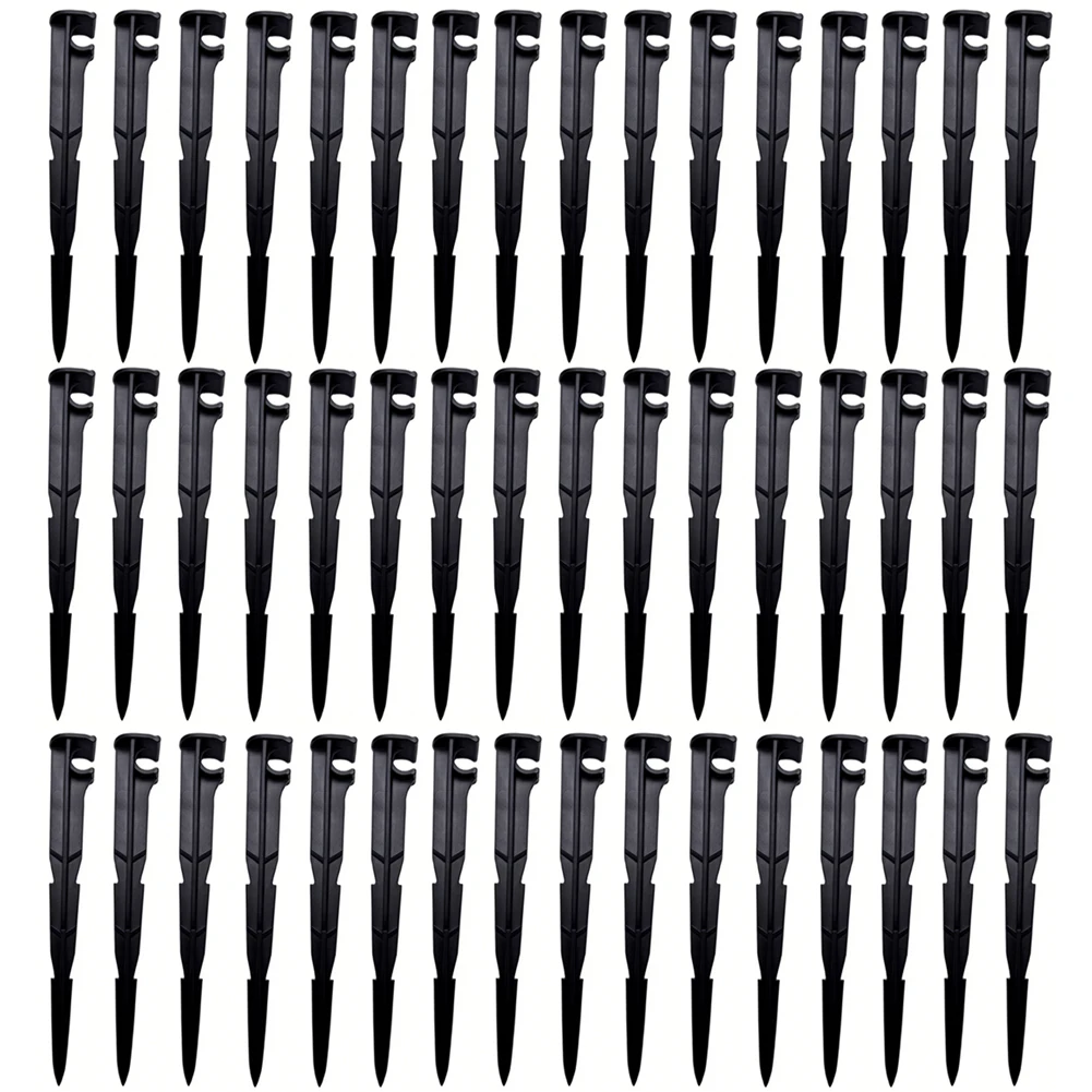 Irrigation For Drip Support Stakes 150PCS Black Polyethylene Stakes for 4/7mm 8/12mm For Drip Tubing Outdoor Use