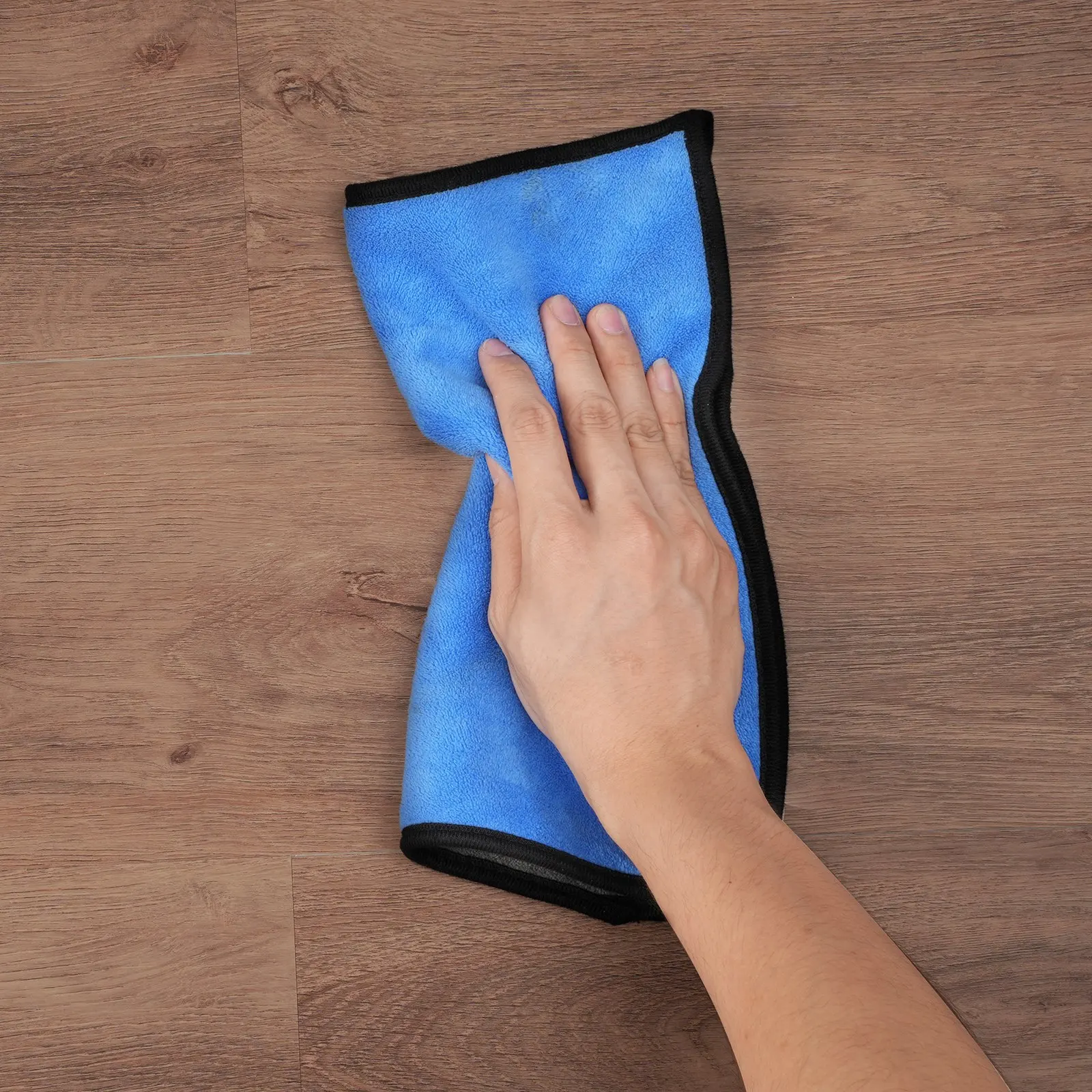 

Interlocking Vinyl Floor Tiles 48 x 7.3 inch, 10 Tiles 5.5mm Thick Snap Together, Deep Brown Wood Grain DIY Flooring for Kitc