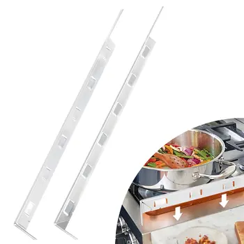 Kryty mezer sporáku, Výplň mezer kuchyňského sporáku, Hliníkový kryt mezery trouby, délka 25,59 palce, Tepelně odolný a snadno čistitelný 8 nejlepší prodej kryt mezery sporáku - №5