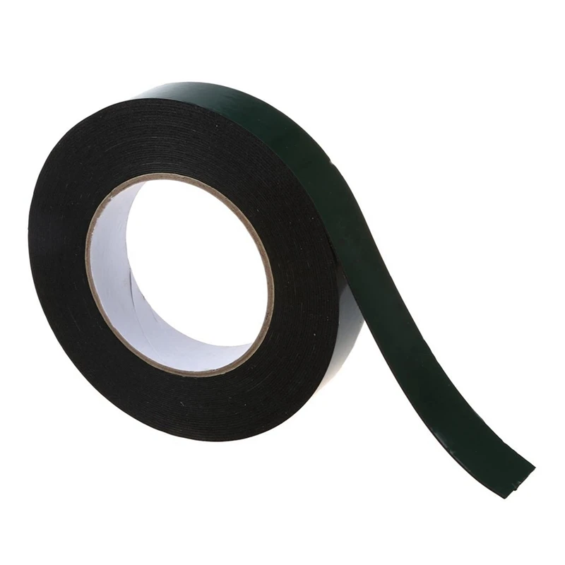 4X Black Super Strong Permanent Double Sided Self Adhesive Foam Car Trim Body Tape Width:25Mm