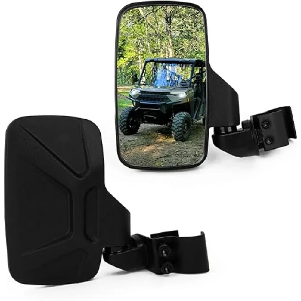 UTV Side View Mirrors, PSLER UTV Rear View Side Mirror Bracket Fit for P-olaris R-anger G-eneral, C-an-A-m D-efender