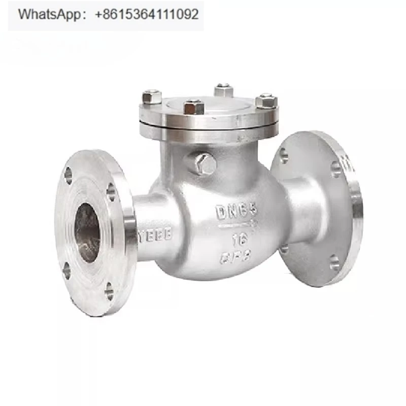 

Stainless steel swing flange check valve H44W-16P flap flange link valve DN50 80 100