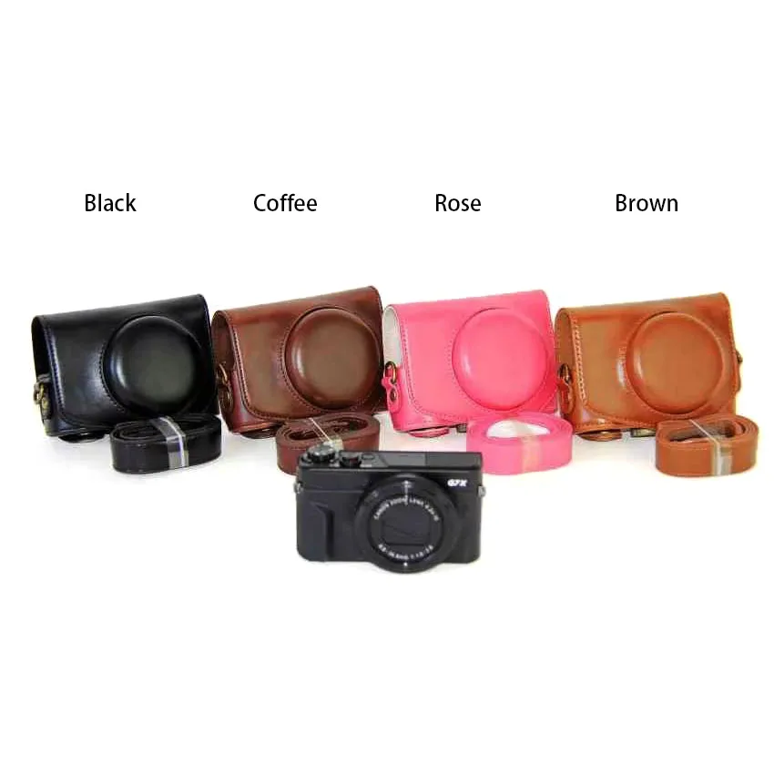 G7XII G7X2 Camera Video Bag PU 1/4 Screw Mount Fits for CANON Powershot G7X Mark II Case Accessories @