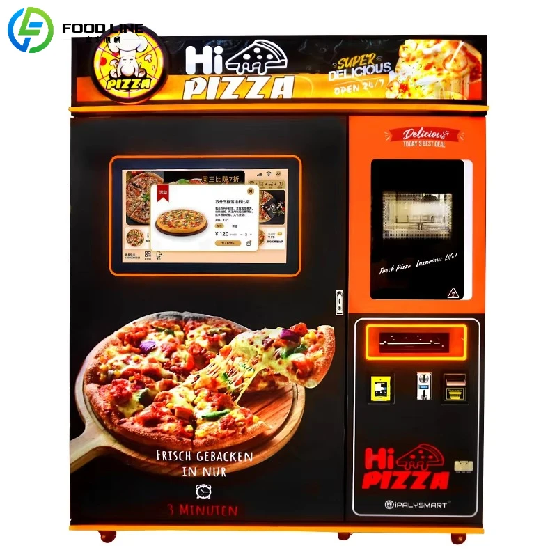 Customized Smart Automatic Pizza Vending Machine Hot Fresh Pizza Making Vending Kiosk with Touch Screen Operation