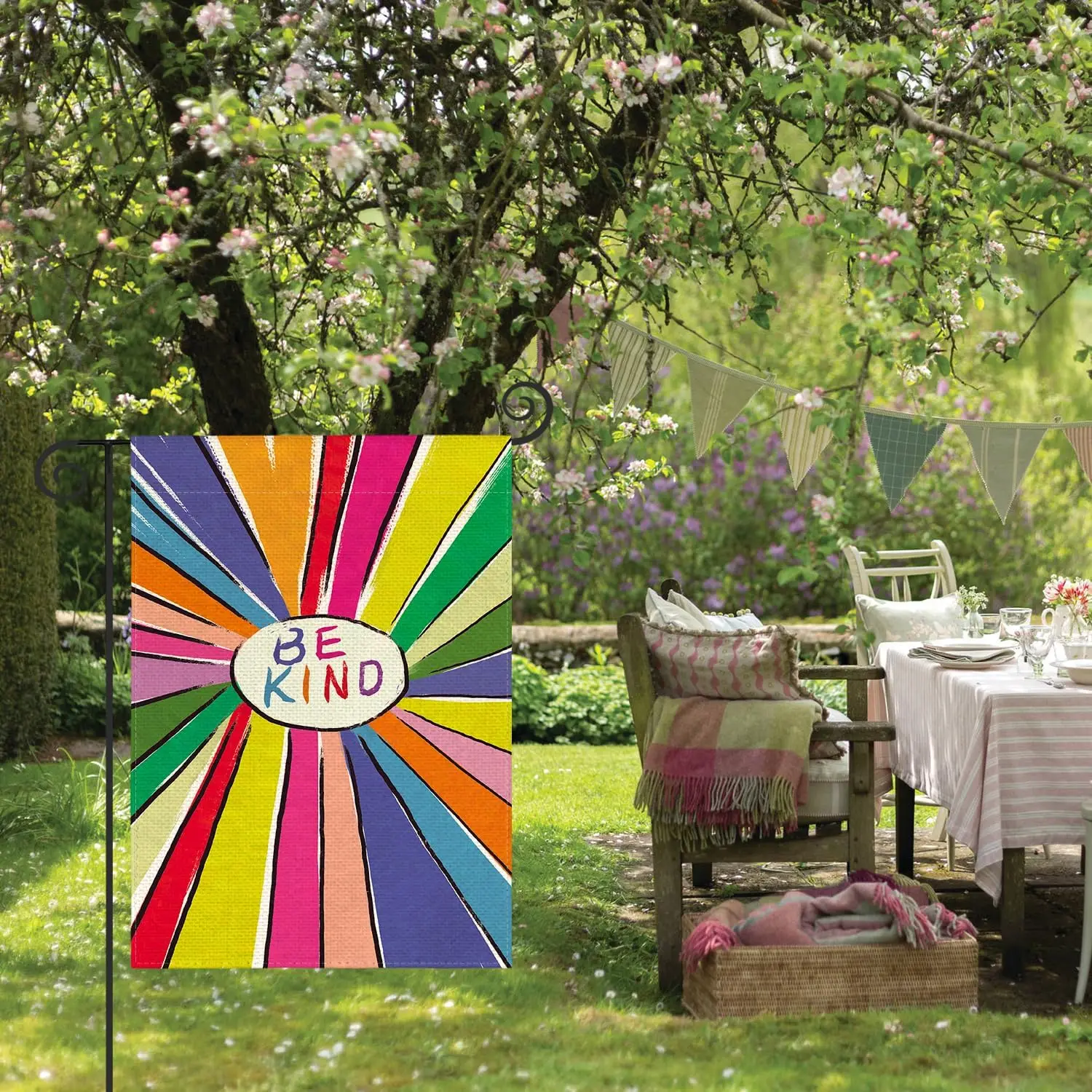AVOIN colorlife Be Kind Rainbow Sunshine Pride Garden Flag Double Sided, LGBTQ Community Parade Gay Pride Lesbian Transgende WWP
