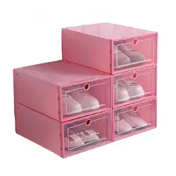 Organizer Box Stackable Storage Decor Plastic Shoe Box Transparent Shoe Boxes Shoes Rack Shoebox Shoe Drawers for High Heels Sne
