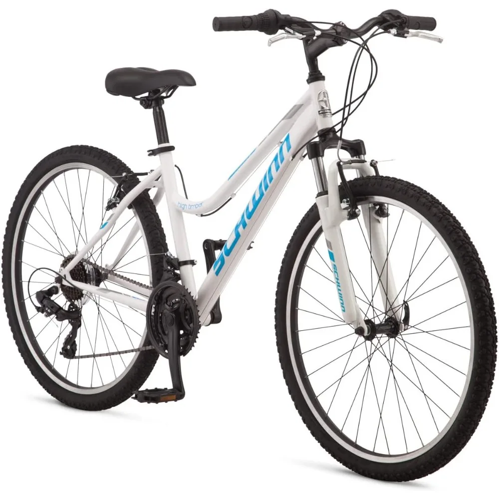 High Timber Mountain Bike for Adult Youth Men Women Boys Girls, 24 to 29-Inch Wheels, 7 or 21-Speeds, Front Suspension,