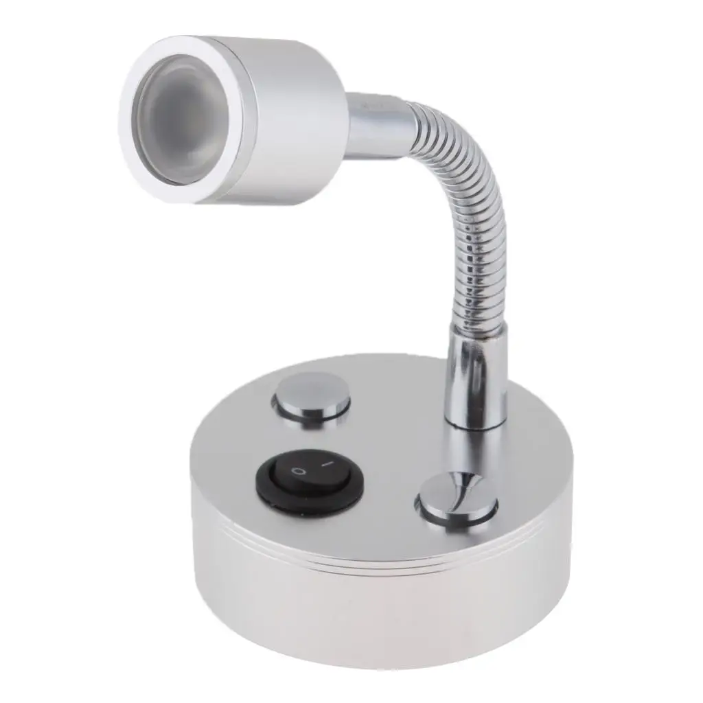 

12 V 1 Watt LED Reading Lamp Adjustable Reading Light for Marine / Boat, Mobile Home, Home, Hotel, Bedroom