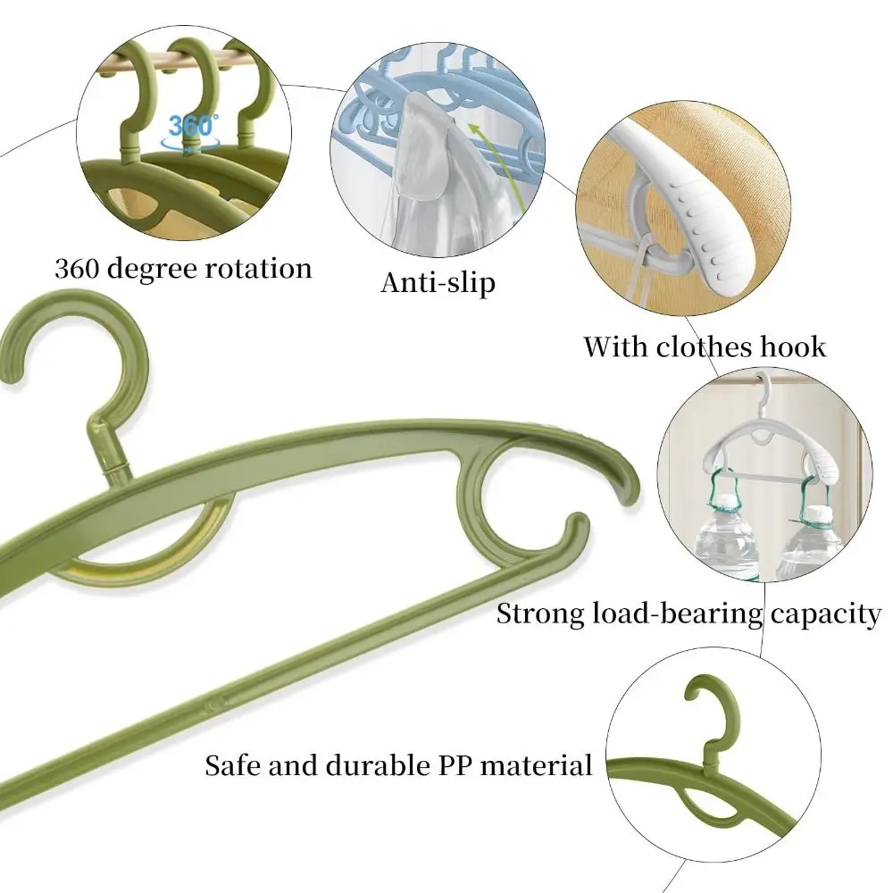 High Quality Wide Shoulders Clothes Hanger Antiskid Traceless Clothesline Bold Durable Daily Necessities