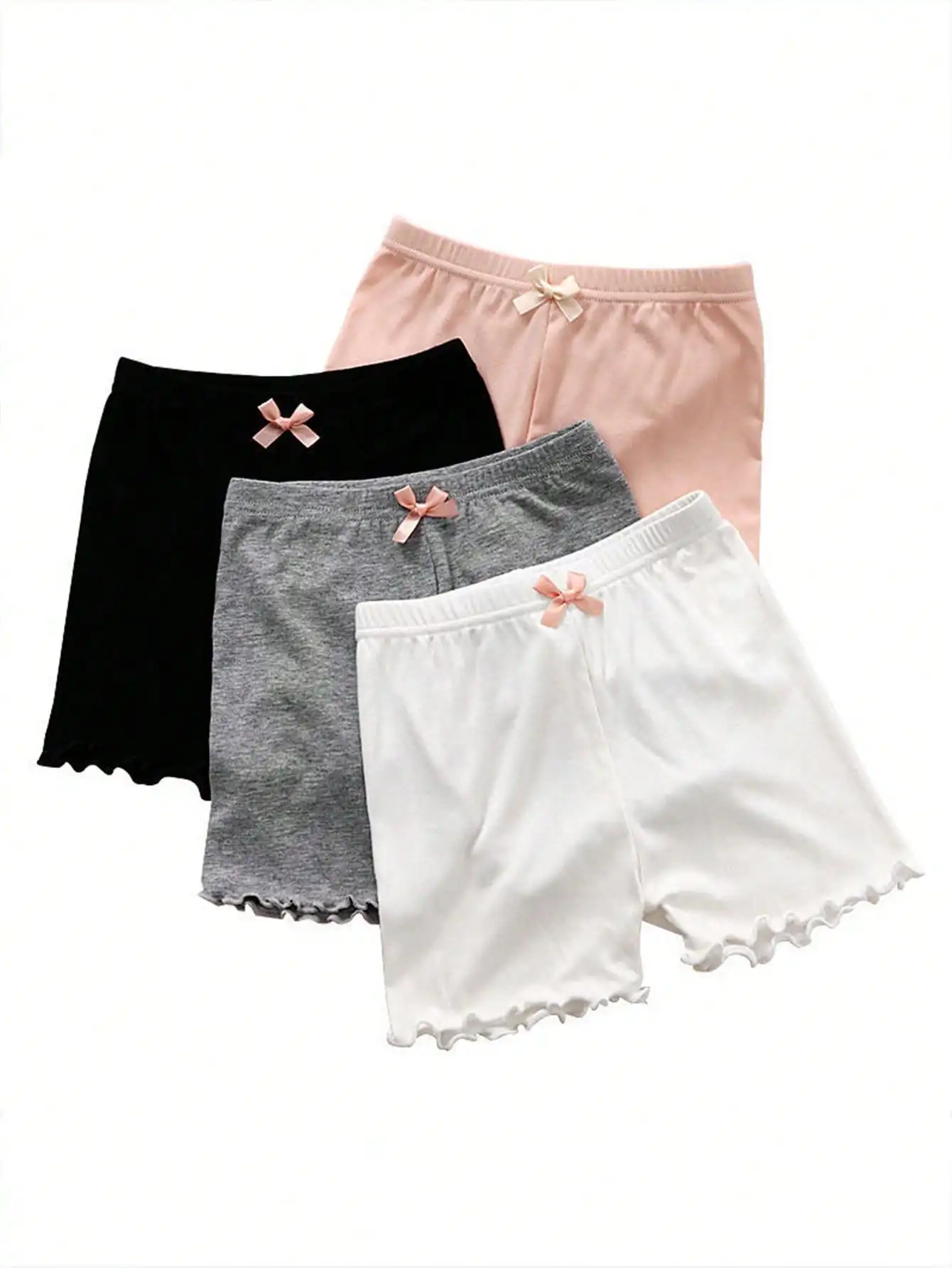 4-Pack Summer Girl Safety Pants for Kids, Genuine Anti-Slip Thin Style Children's Leggings - view 5