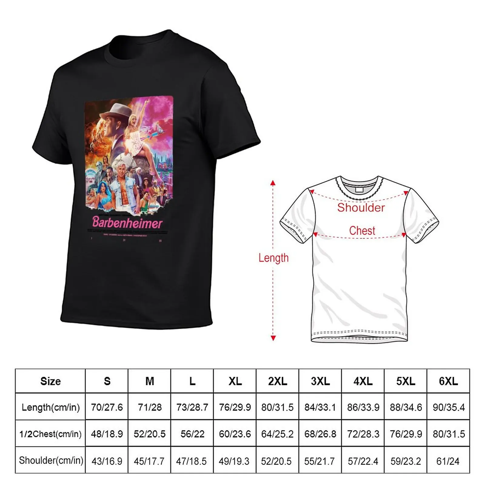 New Barbenheimer T-Shirt kawaii clothes Tee shirt heavyweight t shirts for men