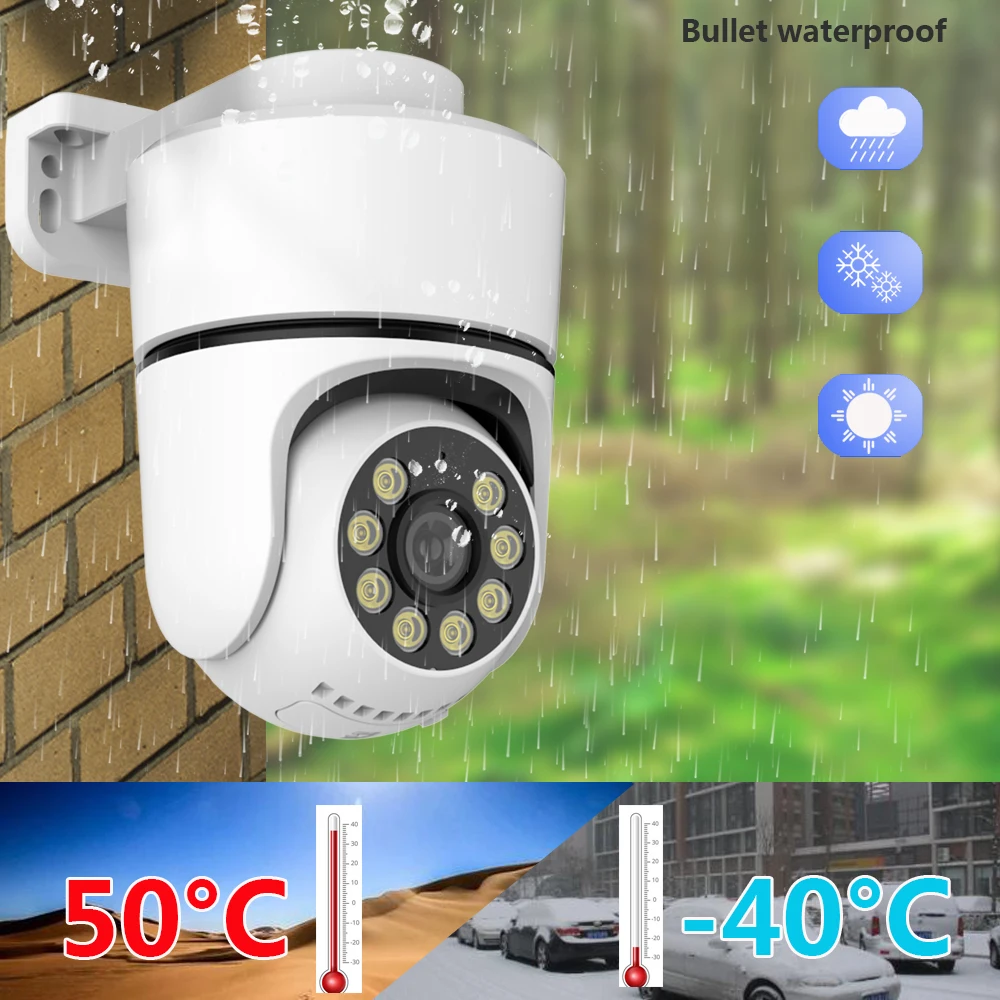 8MP Poe Ptz Camera Onvif Out Door Water Proof 4k Hd With Color Night Vision Dome Ip Samrt Two Way Audio XMEye TF Card Security