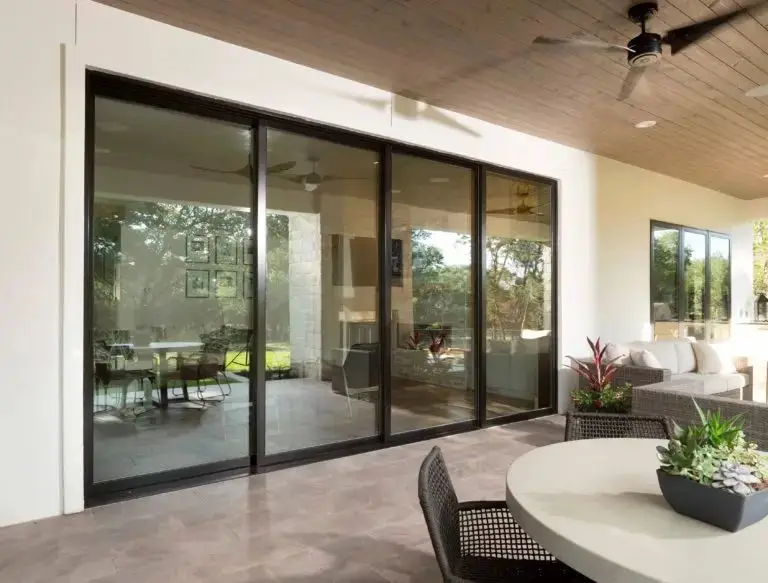 Factory Direct Heavy-Duty Aluminum Double Glass Sliding Door Modern Design Commercial & Balcony Patio Use for Houses Courtyards