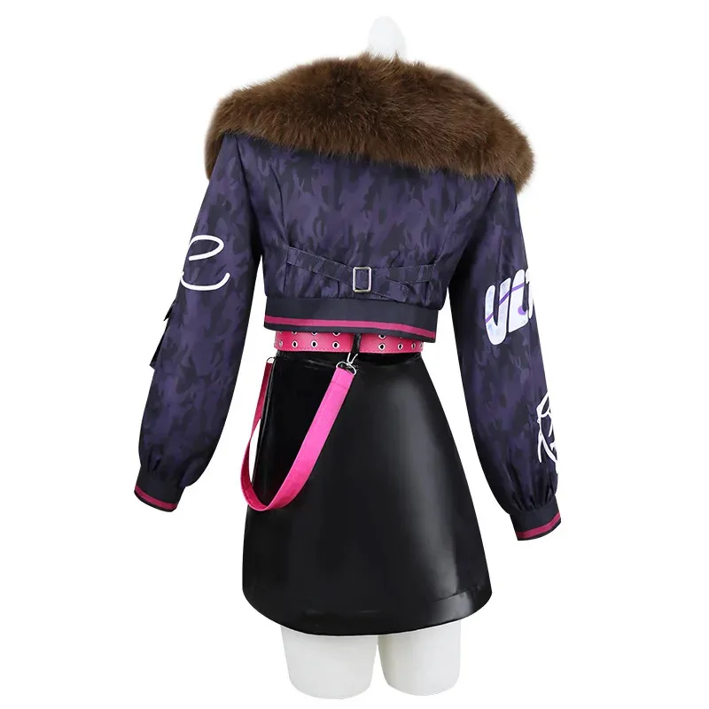 

DY20PRSK ULTRA C Azusawa Kohane Cosplay Anime PSCSF Costume Uniform Black Coat Dress Wig Prop Set Halloween Party Clothing for W