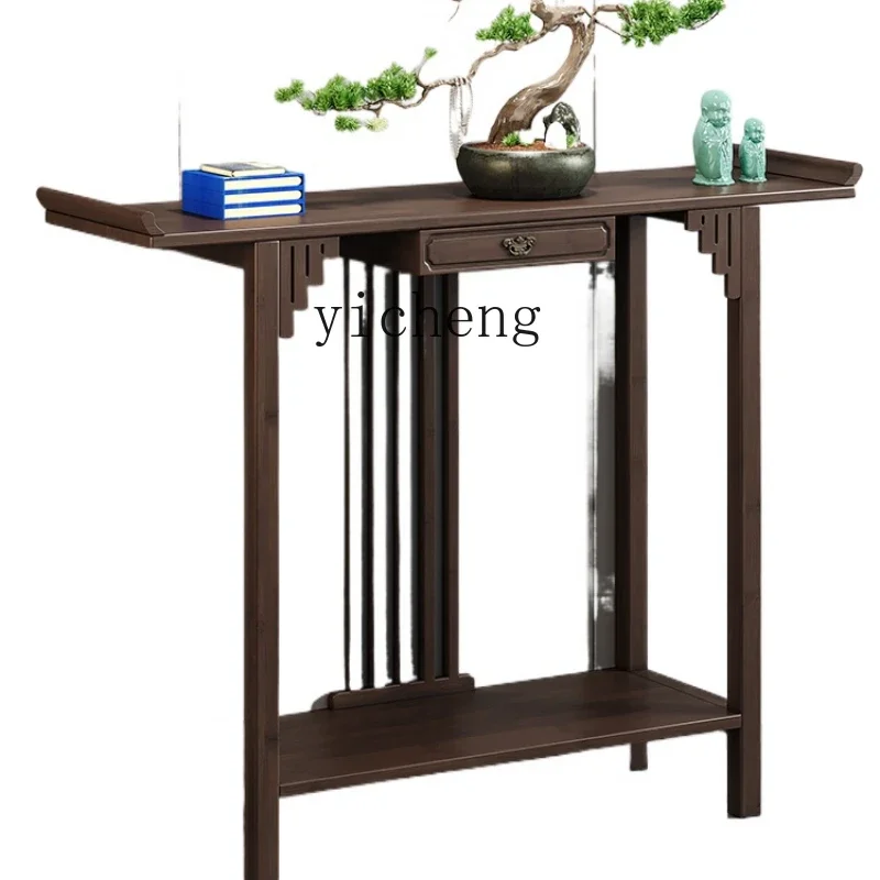 

Entrance Cabinet Console Tables Zen Living Room Entrance a Long Narrow Table Middle Hall Altar Side View Sets