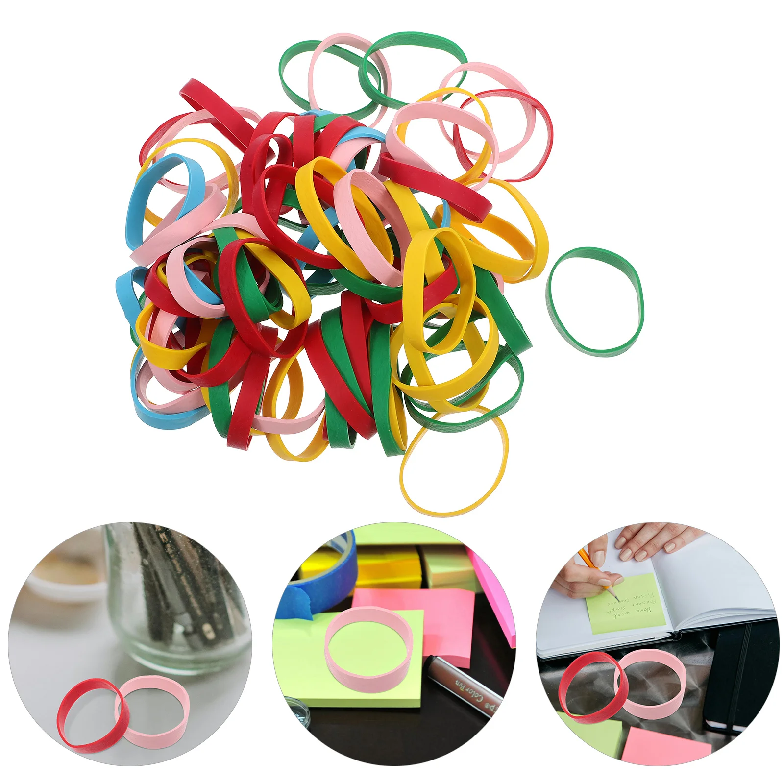 1 مجموعة الأربطة المطاطية الملونة كبيرة سميكة مرنة الثقيلة شريط مطاطي واسع متعدد الأغراض عقد تثبيت المنزلية في الهواء الطلق