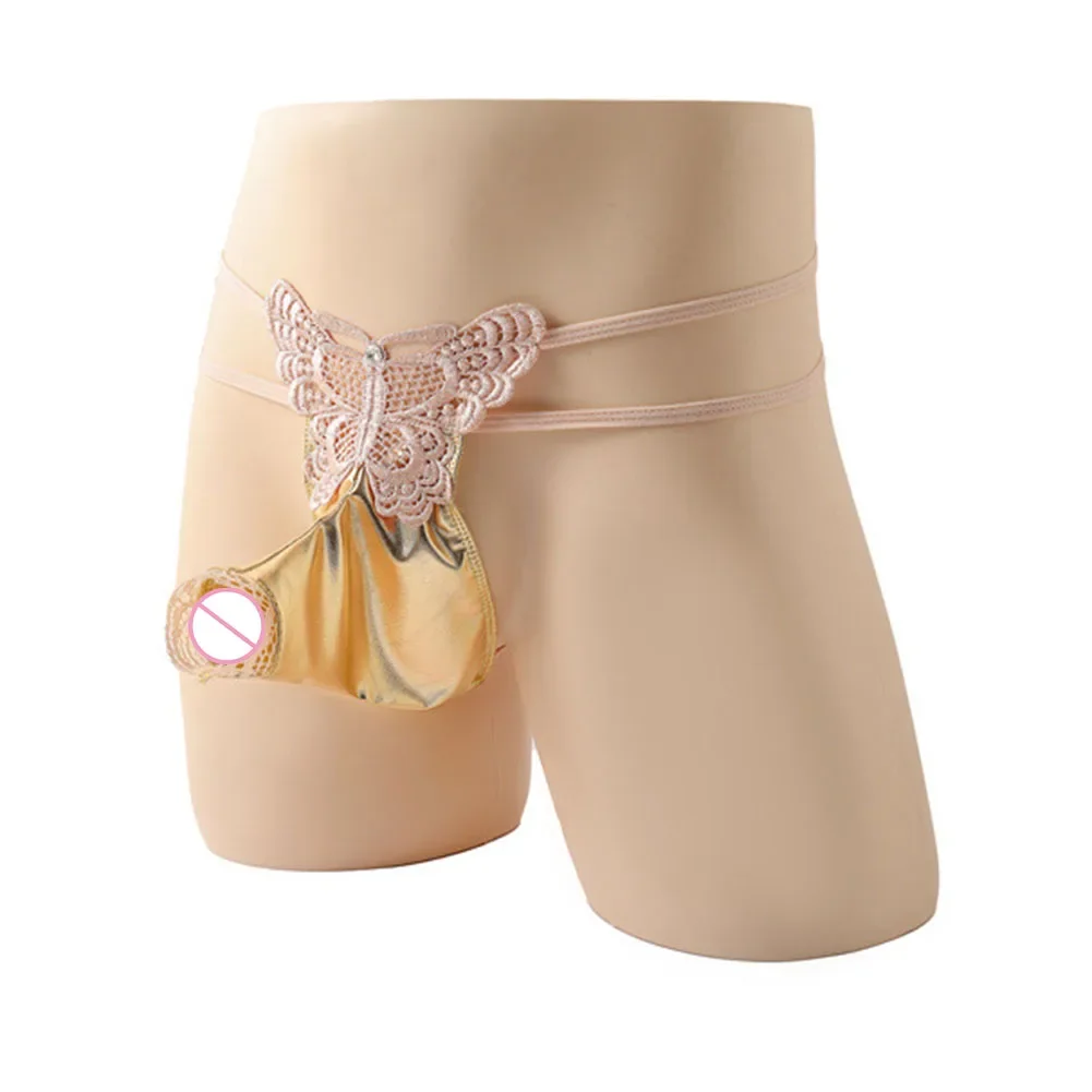 

Mens Underwear Thong Sexy Low Waist Hollow Sexy Tоy Mens Sissy Butterfly Thin Straps Men's Panties Breathable Underpants Men