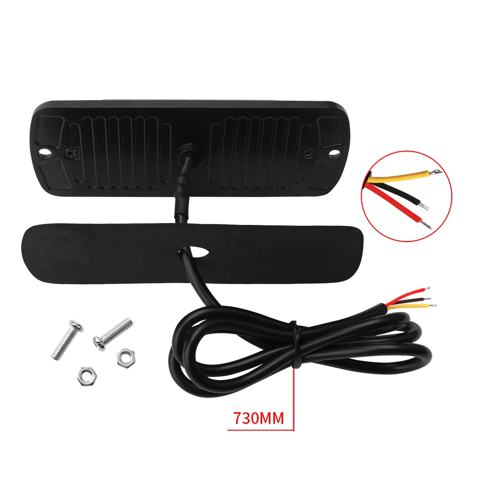 1PCS 12LED Flashing Warning Light 17 Flashing Modes Beacon Side Indicator Light Emergency Lamp 12/24V for car truck Trailer SUV