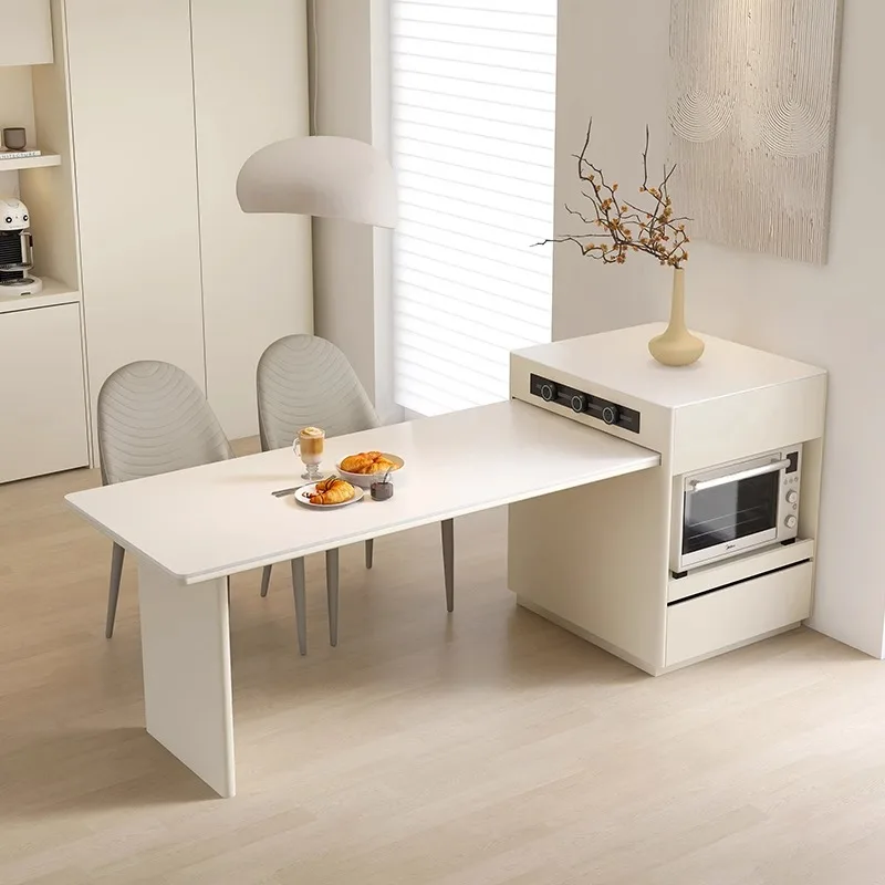 

Modern Lounge Dining Table Service Kitchen Coffee Restaurant Dining Table Extendable Wall Corner Mesas De Comedor Home Furniture