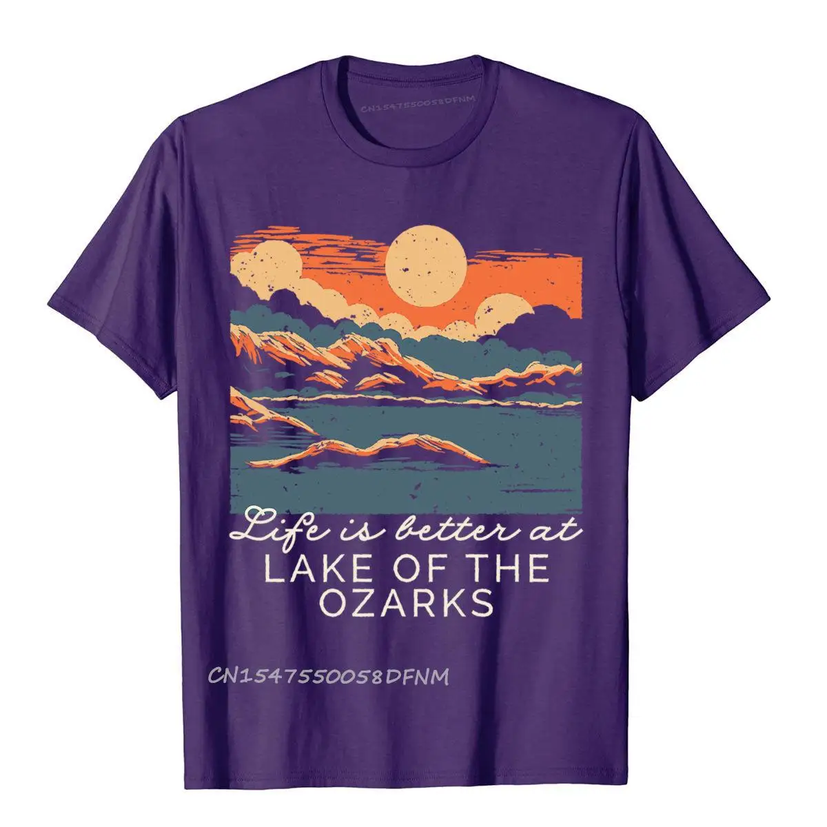 Leisure T Shirts Oversized Lake Of The Ozarks Lake Premium Cotton Men's Tops Shirts Party Anime Tshirts