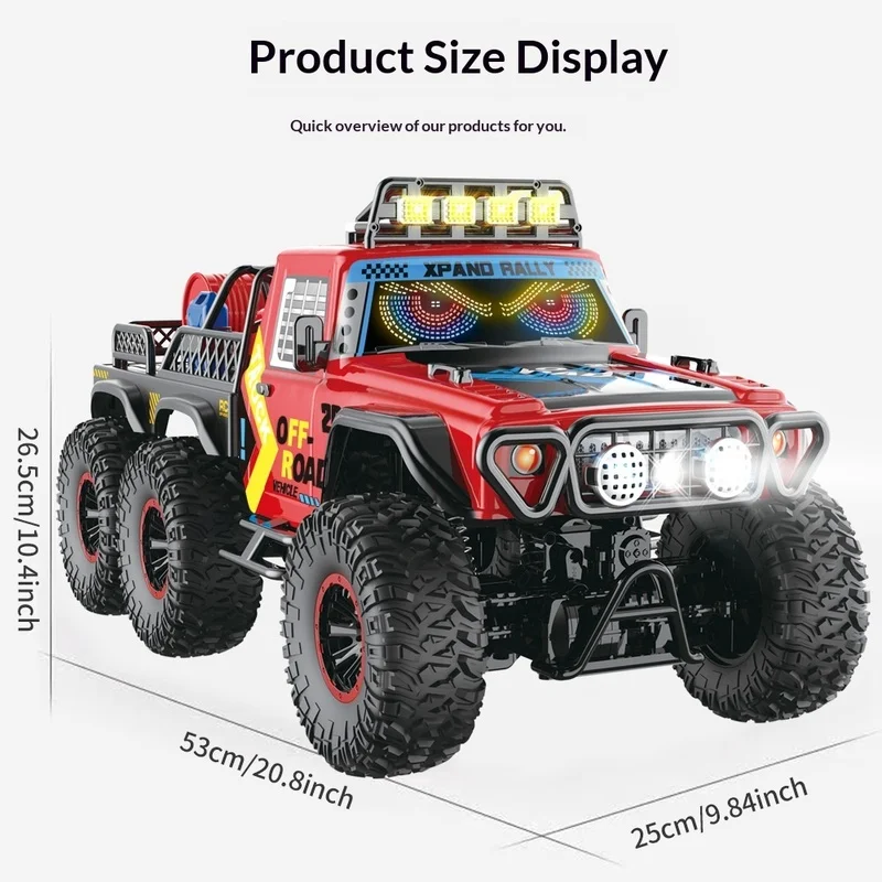 Xpand Rally Rc Off Road Truck High Horsepower Six Wheel Drive 2 4G Remote Control All Terrain High Speed Climbing Vehicle