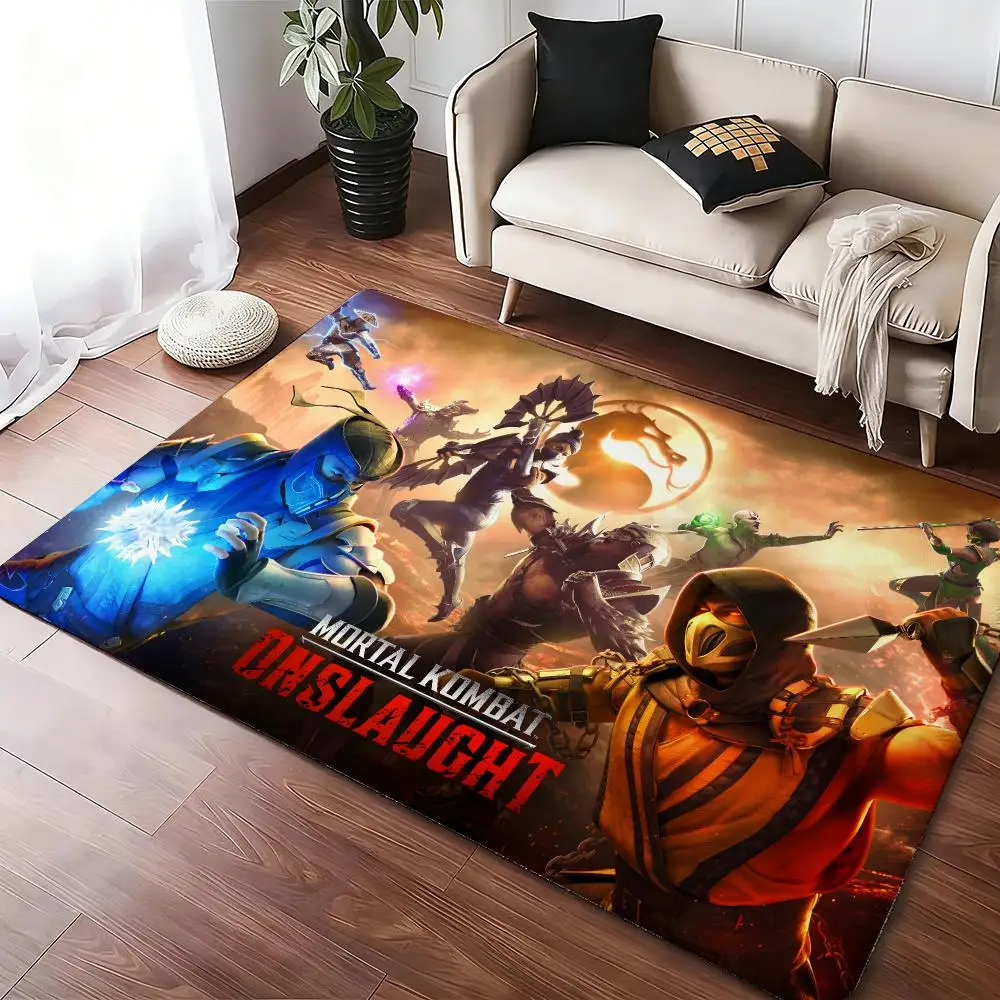 Game M-Mortal Kombat Floor Mat Soft Thickened Absorbent Non-Slip Bedroom Living Room Door Mat Home Decor Flannel Rugs