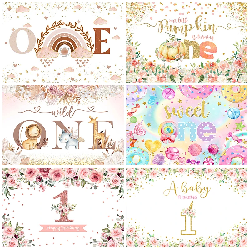 

Mocsicka 1st Birthday Party Photography Background Newborn Shower Girl Cake Smash Photo Backdrop Studio