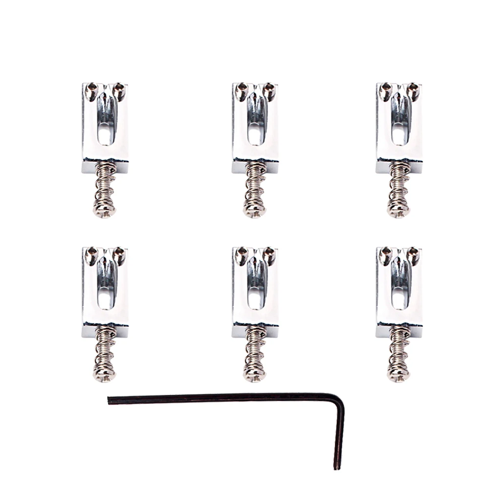 

6 Saddle Set Guitar Saddles Input Electric Replacement Style Earth Tones