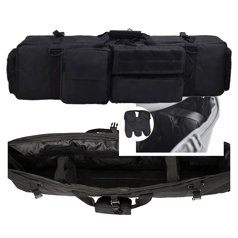 Borsa tattica per pistola Molle per M249 Outoor Zaino impermeabile Custodia da caccia Airsoft Custodia per pistola da cecchino con tracolla portatile