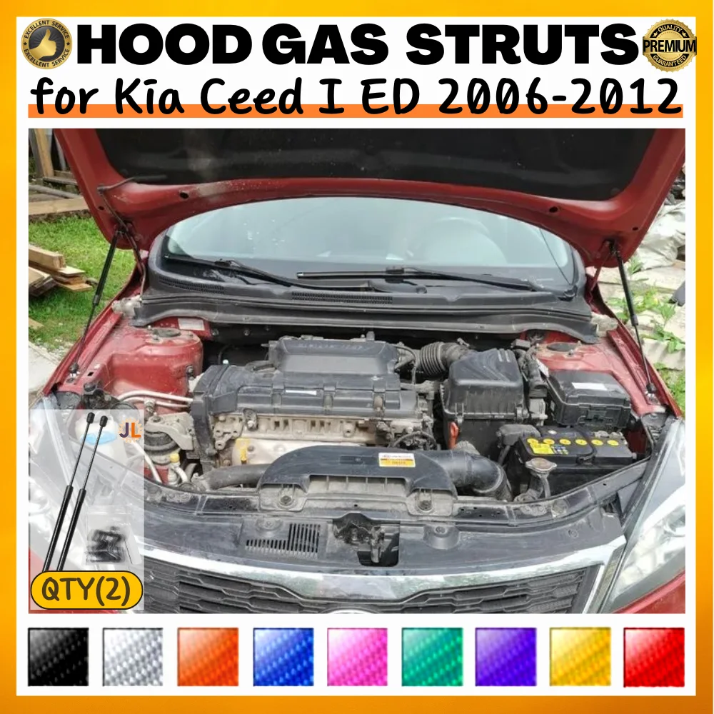 

Qty(2) Hood Struts for Kia Ceed I ED 2006-2012 Front Bonnet Modify Gas Springs Shock Absorber Lift Supports Dampers