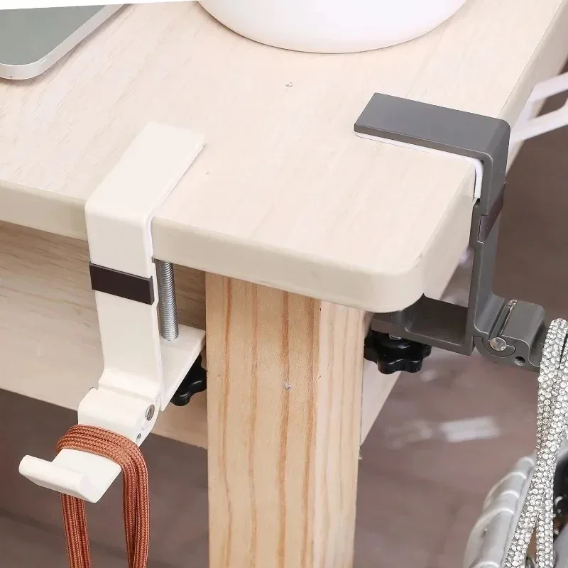 Adjustable Desk Edge Hook Punch-free Hanging Bag Hanger Removable Handbag Holders Magnetic Foldable Multi-functional Table Hook