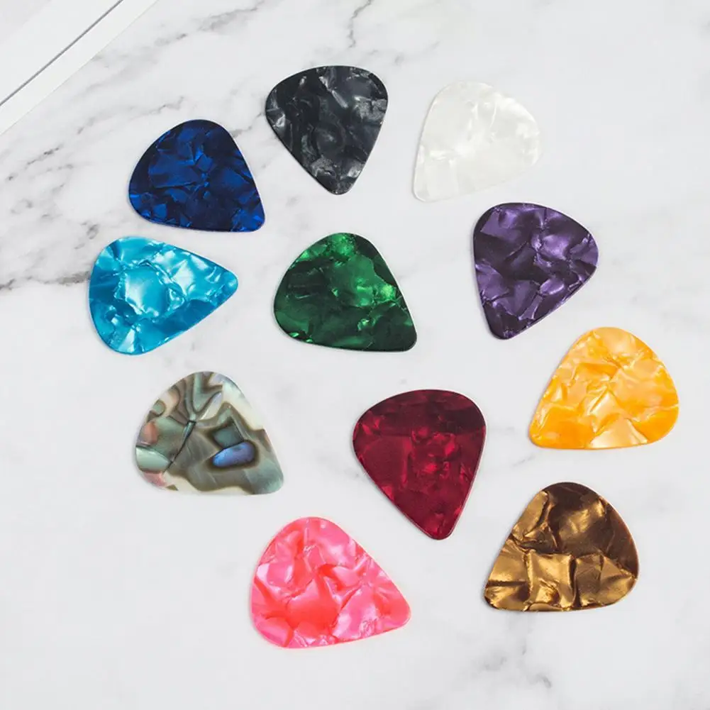 10PCS Guitar Picks Plectrum Mediator Celluloids Electric Smooth Guitar Picks Bass Acoustic Electric Guitar Accessories