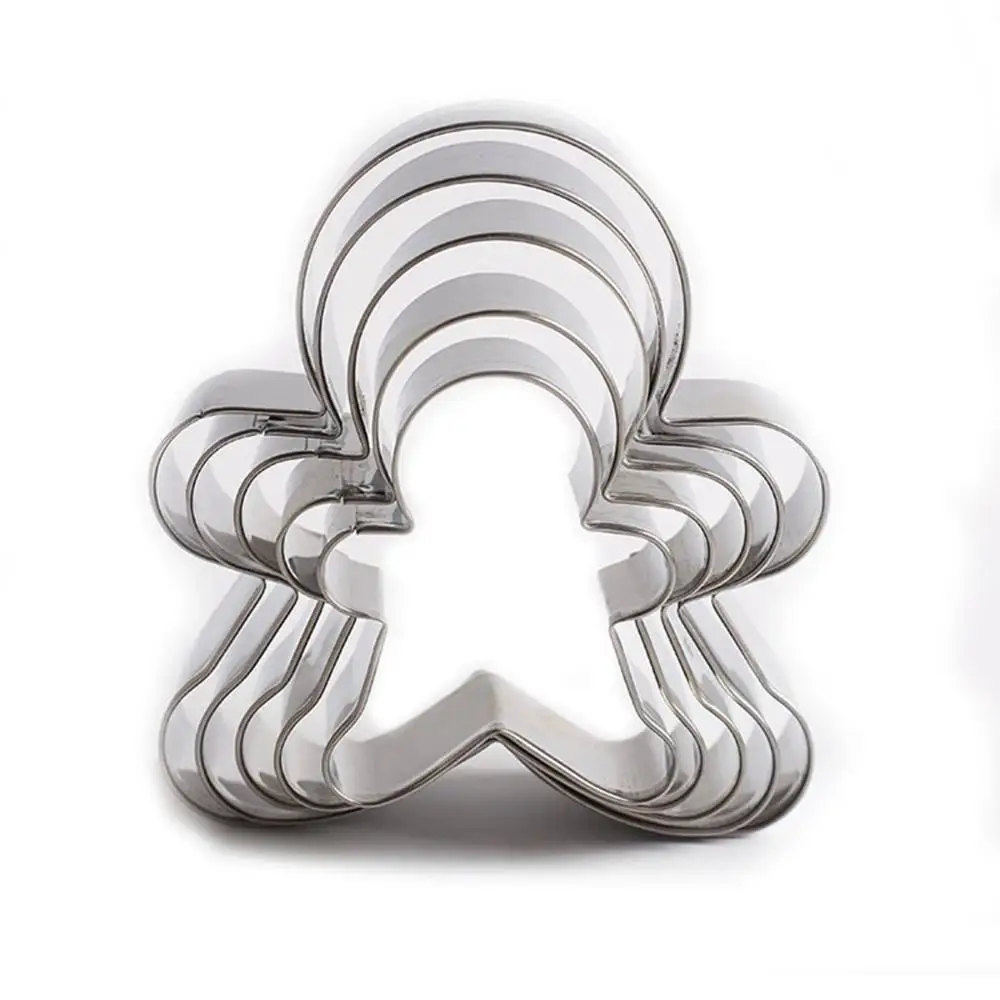 Kitchen 5Pcs Stainless Steel DIY Snowflake Xmas Christmas Decor Baking Tools Cookie Cutters Set Biscuit Mold view 6