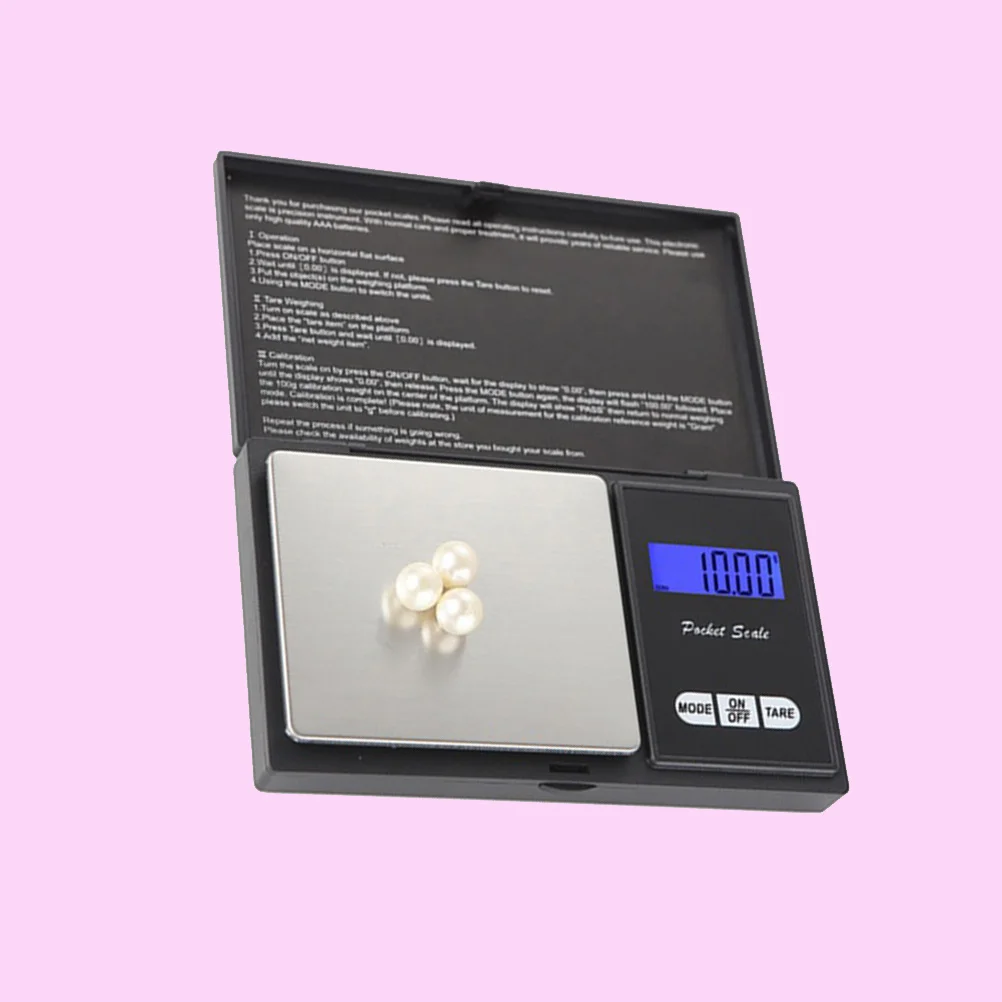 

Portable Jewelry Scale 500G/0.01G Digital Precision Lcd Backlight Compact Pocket Scale For Mailing Reloading Medicinal Kitchen