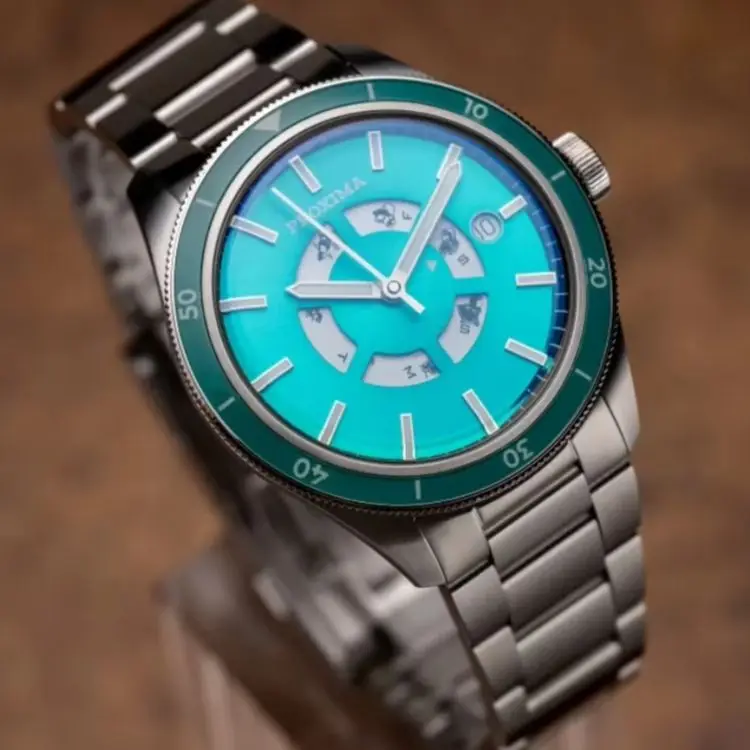 Proxima Men Automatic Watch 39mm Mechanical Wristwatch Diver 100M Waterproof BGW-9 Luminous Sapphire Mirror SW200 Week Date