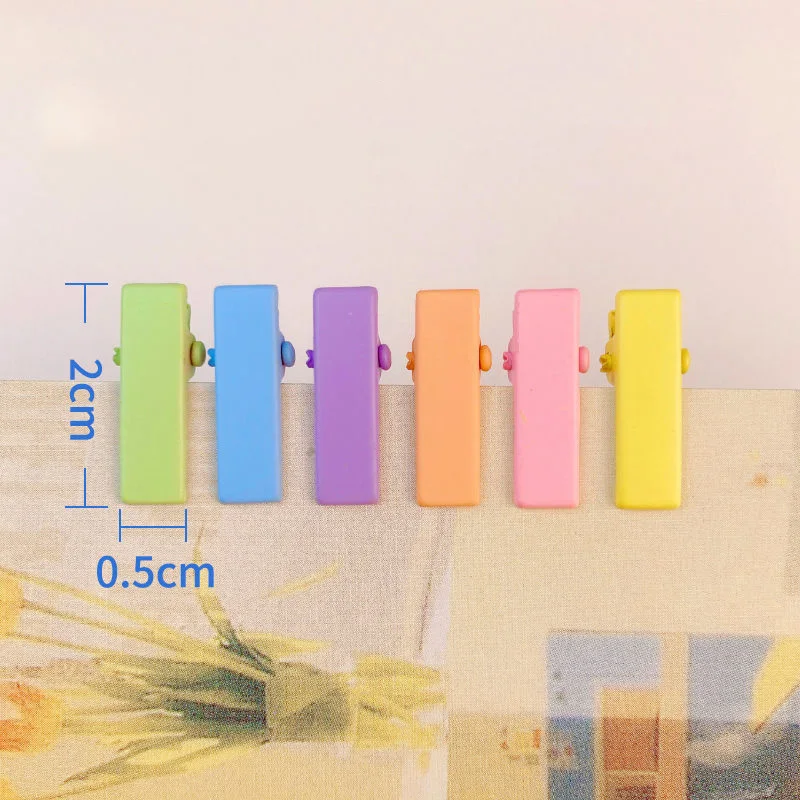 100Pcs/Lot DIY Handmade Children Hair Accessories Macaroon Color Hairpin Mini Square Pet Headdress Paint BB Clips Girls Headwear