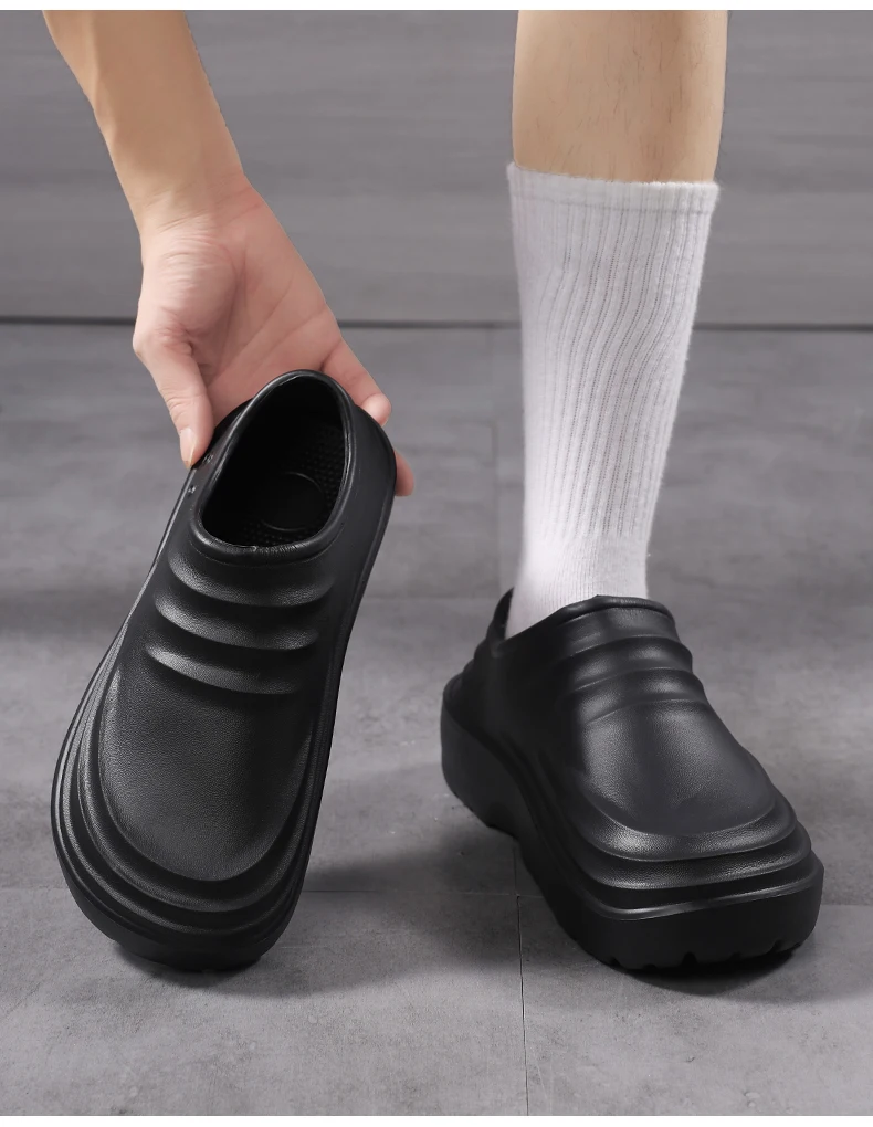 Hotel-Kochschuhe, Ganzjahres-Arbeitsschuhe, rutschfest, wasserdicht, ölbeständig, Herren-Freizeitschuhe, vielseitig einsetzbar, leichte EVA-Outdoor-Gartenschuhe – Detail 12