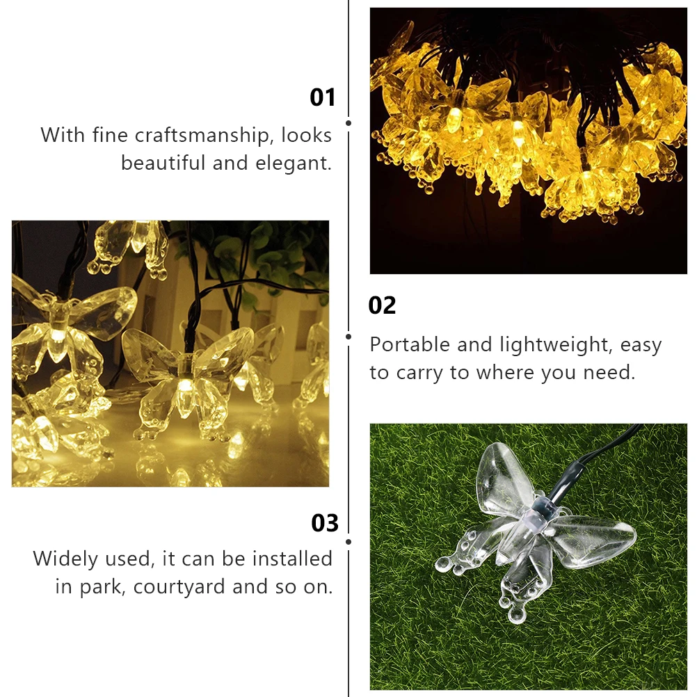 

1 set 1 Set Of Led String Light Garden Solar String Lamp For Outdoor Party Atmosphere Light Decor Yard Decorative Lights