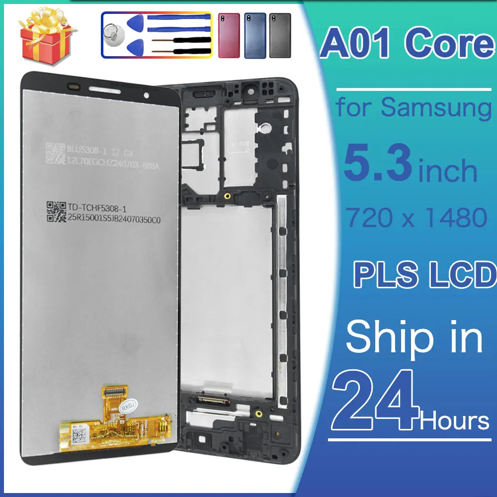 Pantalla LCD Probada para Samsung Galaxy A01 Core, Reemplazo de Digitalizador de Pantalla Táctil para Samsung A01 Core A013F A013G A013M
