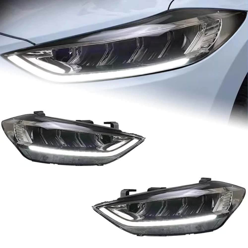 

AKD Car Styling for Hyundai Elantra Headlights 2017-2020 Elantra Headlight Dynamic Signal DRL LED High Low Beam Auto Accessories