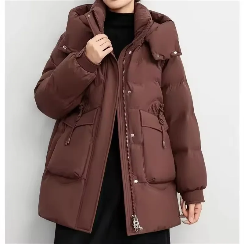 Unten Baumwolle Jacke Frauen Winter Lose Mit Kapuze Casual Alle-Spiel Verdicken Warme Unten Baumwolle Jacke Parkas Weibliche Outwear mantel